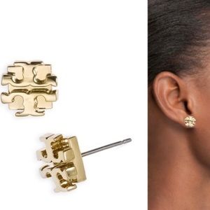 Tory Burch Logo Studded Earrings